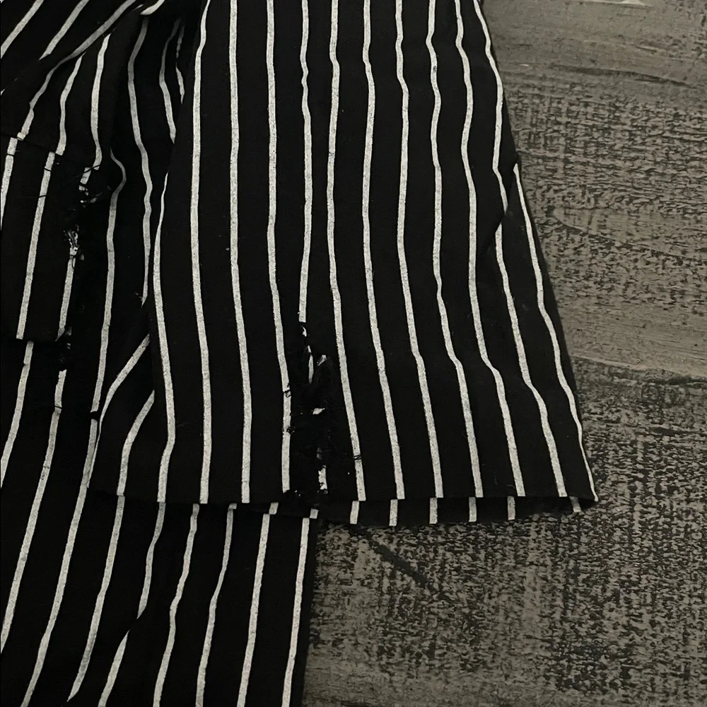 Jack Skellington withered Black and White Striped suit, child’s size Large